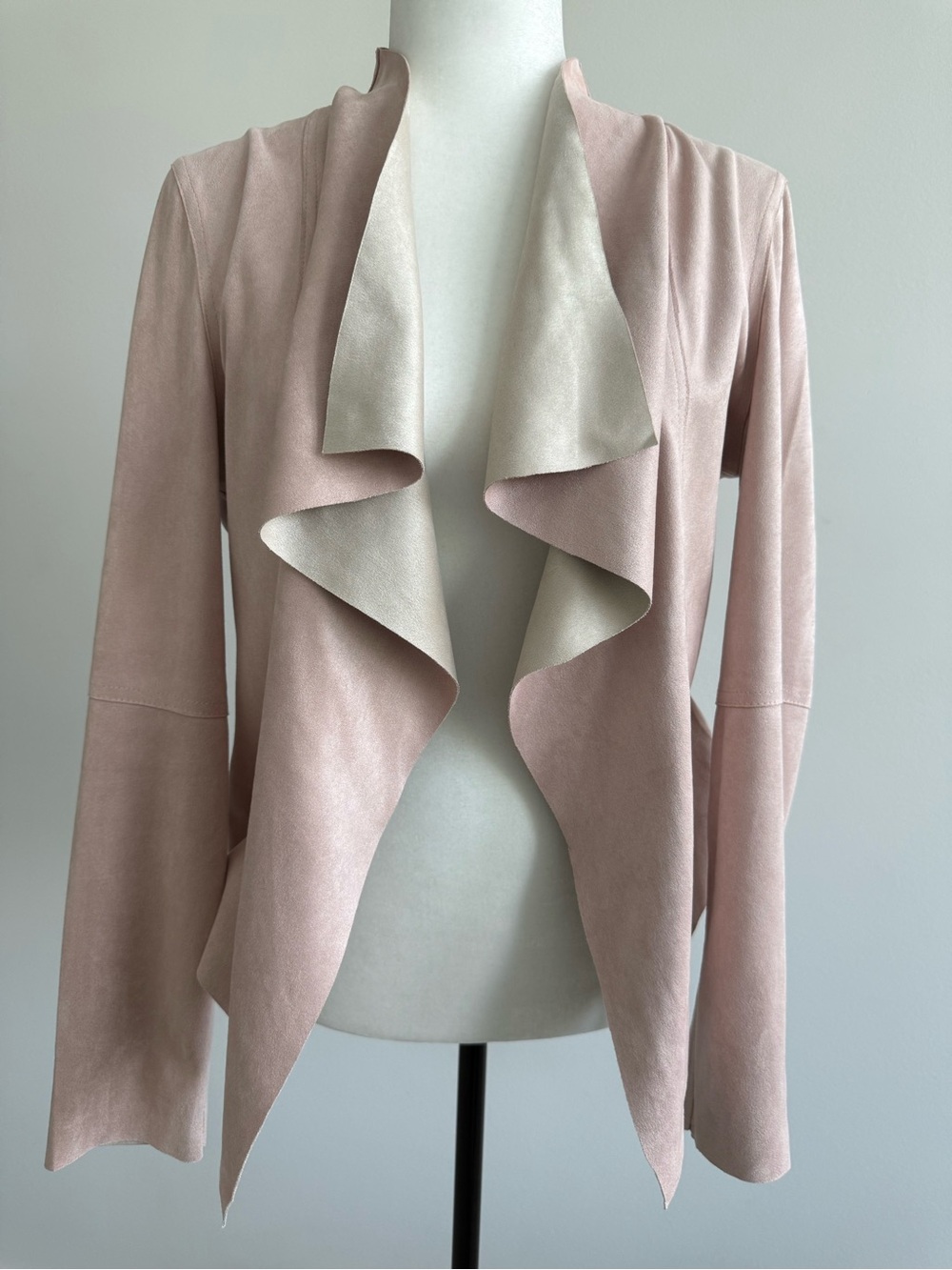 Women’s Blush Draped Open-Front Blazer